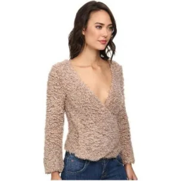 Free People Teddy surplice Pullover Sweater - Picture 2 of 9